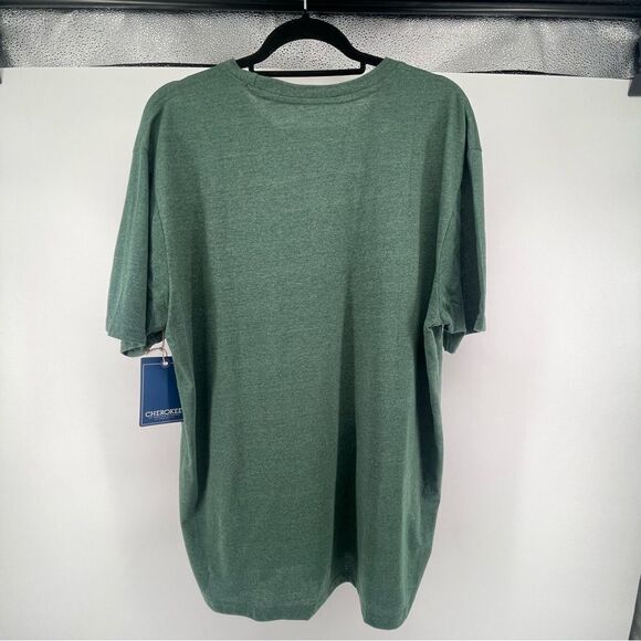 Cherokee Men’s Pine Grove Heather Green Box Logo Tee Size XL - Picture 6 of 9